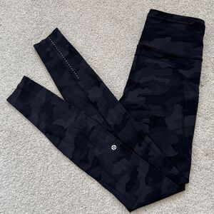 lululemon Fast and Free High-Rise Tights 31" *Tall Grey Camo Sz4